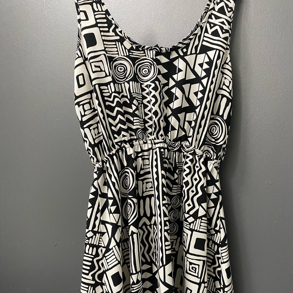 Black and White Pattern Dress